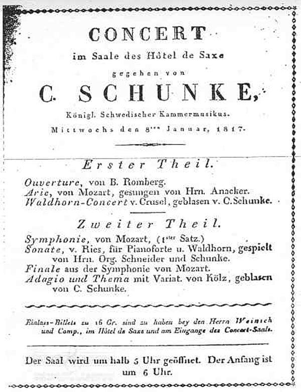 Konzert 1817 in Leipzig