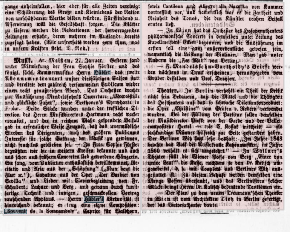 Hübler Souvenir Dredner Journal 1860 01 31