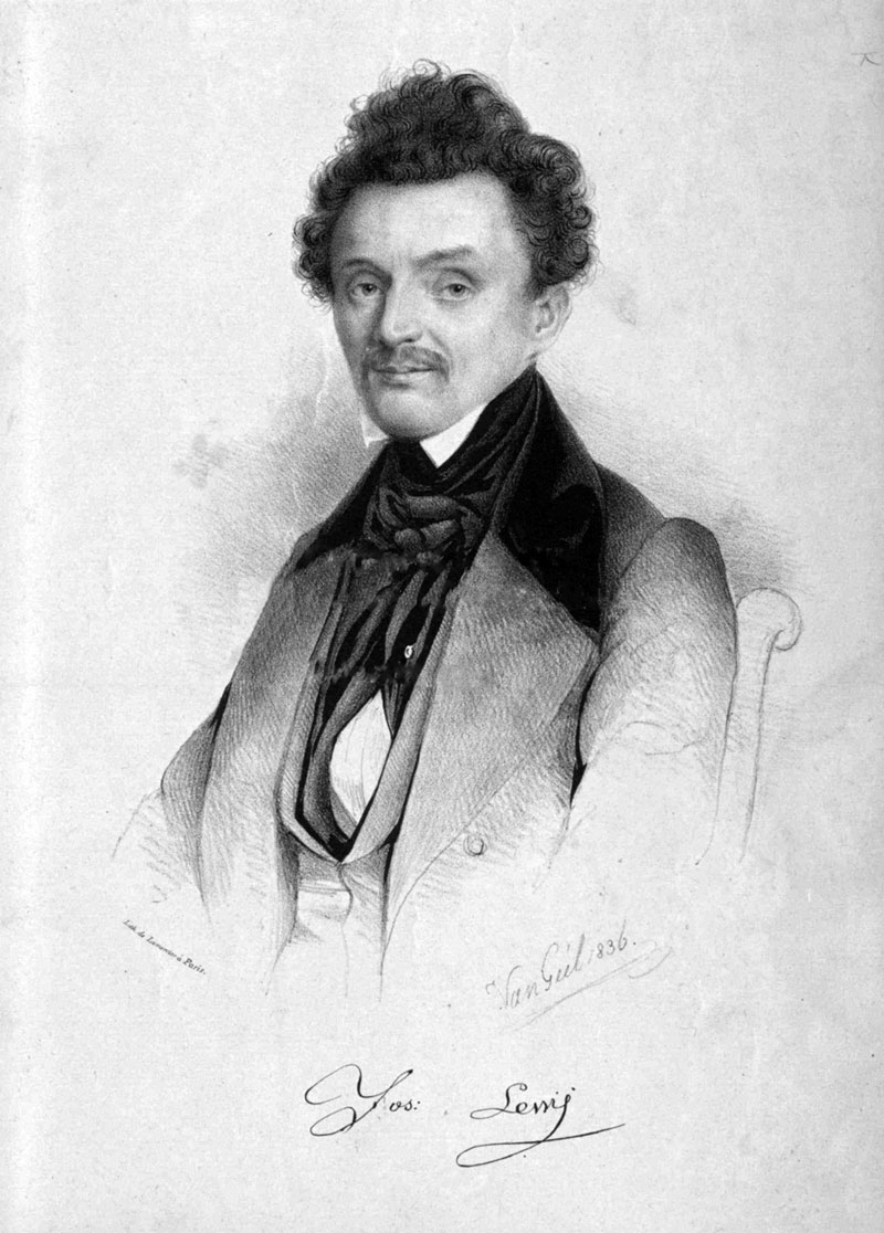 Josef Rudolf Lewy, Lithographie nach einer Zeichnung von van Geel aus dem Jahr 1838